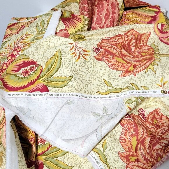 Richloom Upholstery Fabric Original Screen Print Platinum Collection VTG 2011 - Picture 4 of 7